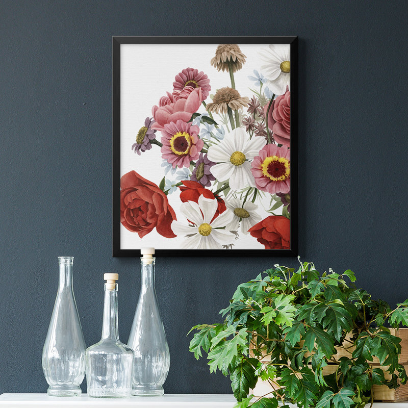 Toile encadrée de qualité supérieure Modern Arrangement II - prête à être accrochée, Cadre d'angle fermé noir