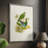 Lime&CeruleanParrotsI Framed Print - Solid Wood 2768855-1025405823