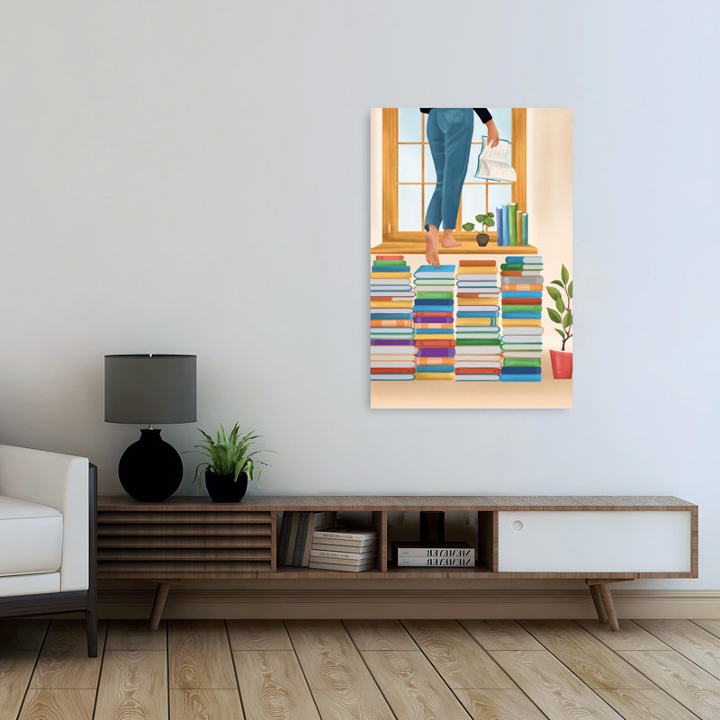 Affiche murale contemporaine « Reading To Rise », H 48 po x l 32 po