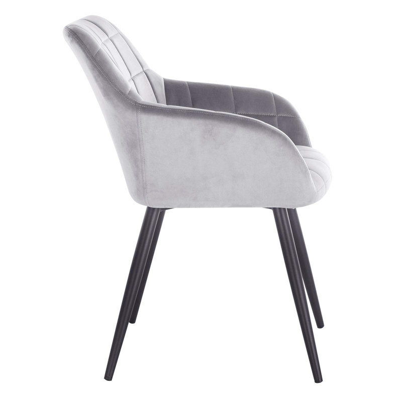 Palumbo Upholstered Dining Chair, Black, Grey
