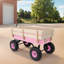 Chariot de jardin avec clôture et roues-114606019