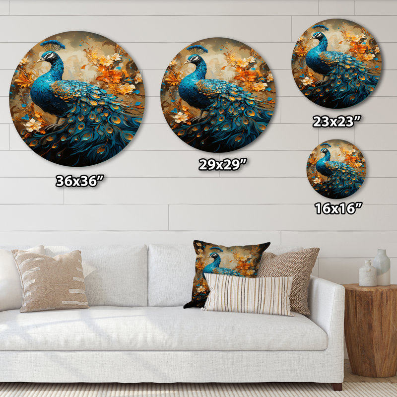 Westbury - animaux, art en métal rond, H 16 po x l 16 po