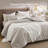 Bedsure Cotton Comforter with Throw Waffle Blanket and Decorative Pillow,Bedding Comforter Sets-110189445-110189443