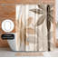 Rideau de douche 71 po x 74 po, motif floral tropical neutre par Modern Tropical