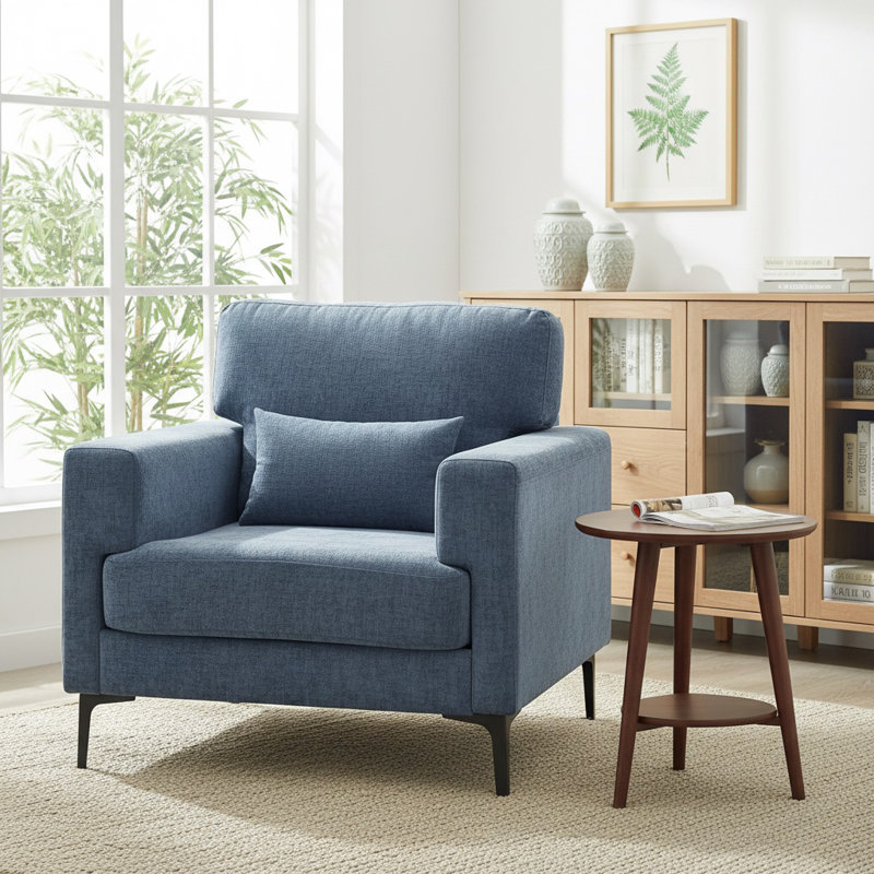 Fauteuil d'appoint surdimensionné, Bleu