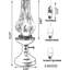 Lampe de table rétro avec abat-jour en verre craquelé - ampoule à effet de flamme à intensité variable 3 modes, design rustique victorien antique pour la chambre à coucher, le salon et le bureau