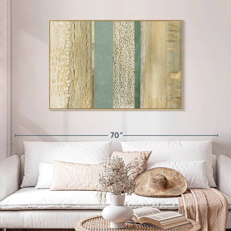 Placidité, Cadre flottant en bois naturel, 46 po x 31 po