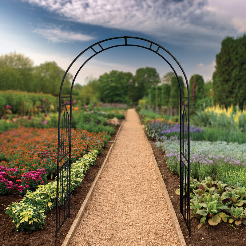 Arche Garden Gateway - Tonnelle en acier thermolaqué pour vignes, roses et mariages