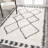 Schlenker Moroccan Diamond Shag White/Gray Rug-1586838619