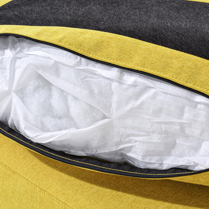 Flâneuse rembourrée, 100 % polyester jaune