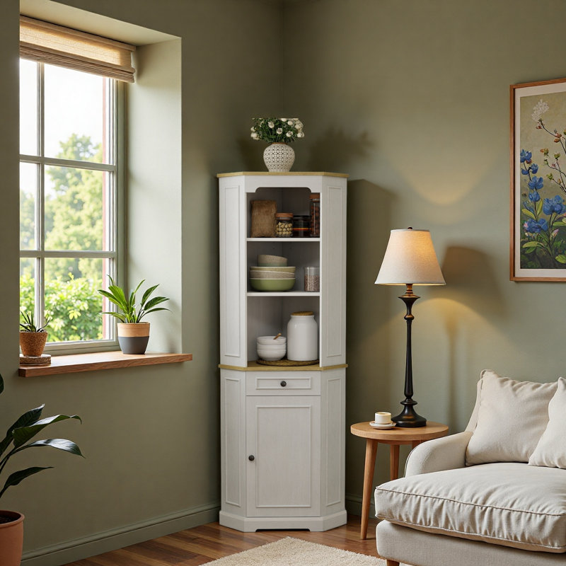 68" Tall Corner Cabinet