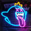 Enseigne au néon King Boo Ghost Led Neon Light avec interrupteur à intensité variable pour enfants