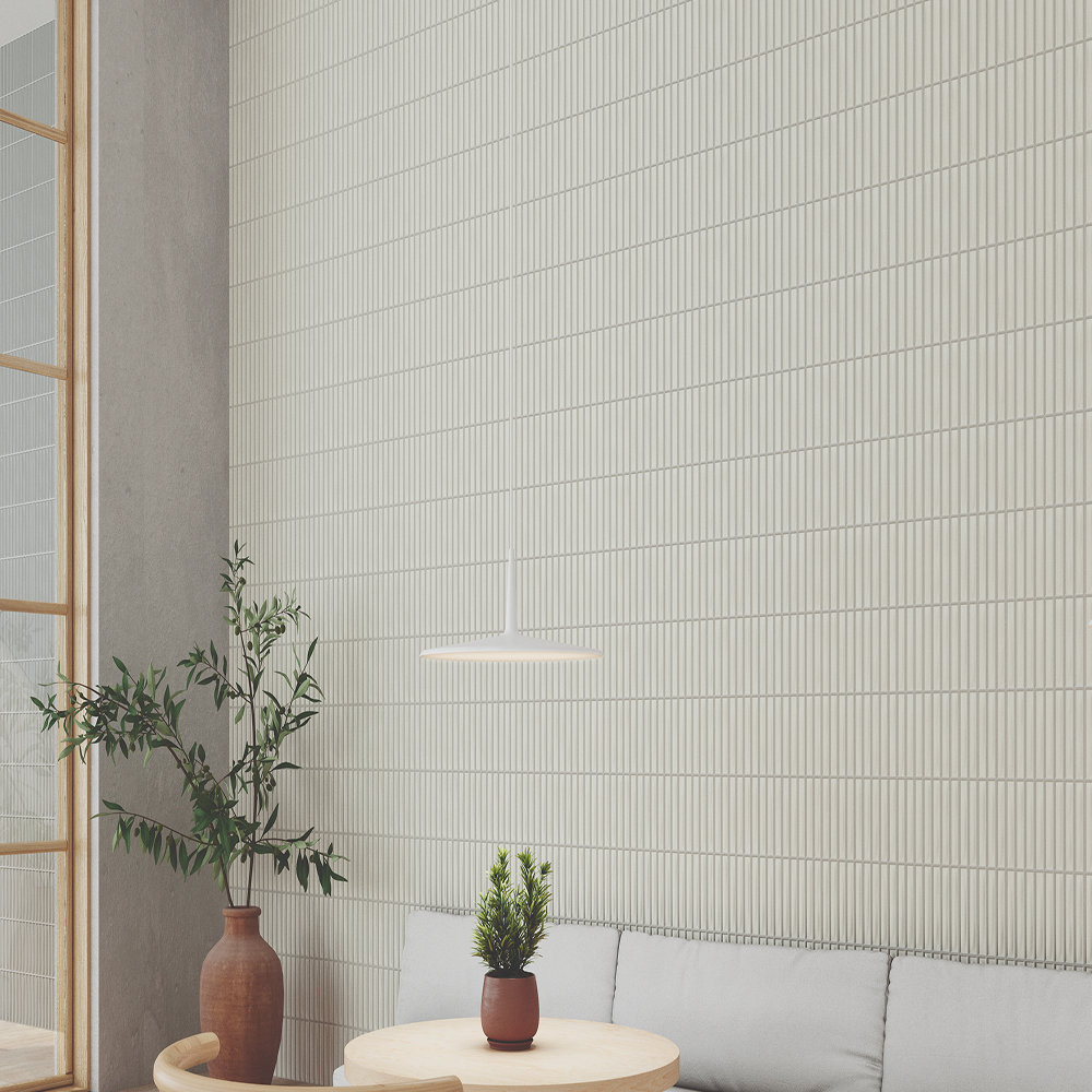 Love Bars 5" x 10" Matte Tile, White