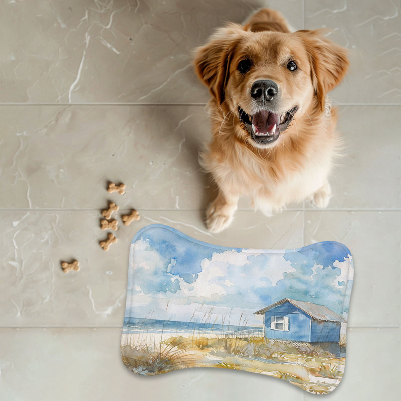 Gentle Seascape Art - Tapis d'alimentation en os 1 pièce