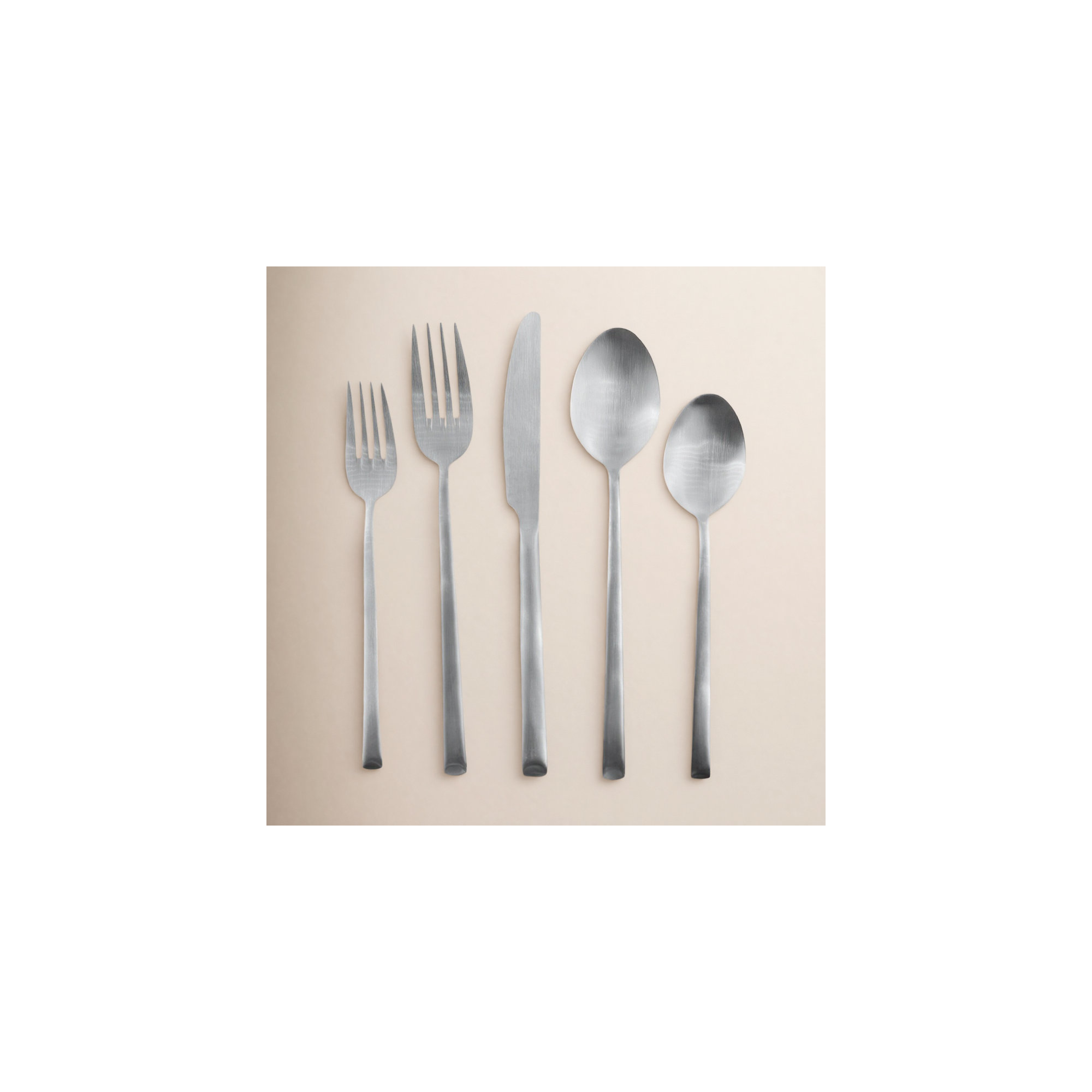 Birch Lane™ Frony 5Piece Stainless Steel Flatware Set, Service For 1, Silver