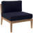 Modway Clearwater Outdoor Patio Teak Wood 6-Piece Sectional Sofa-2001869275