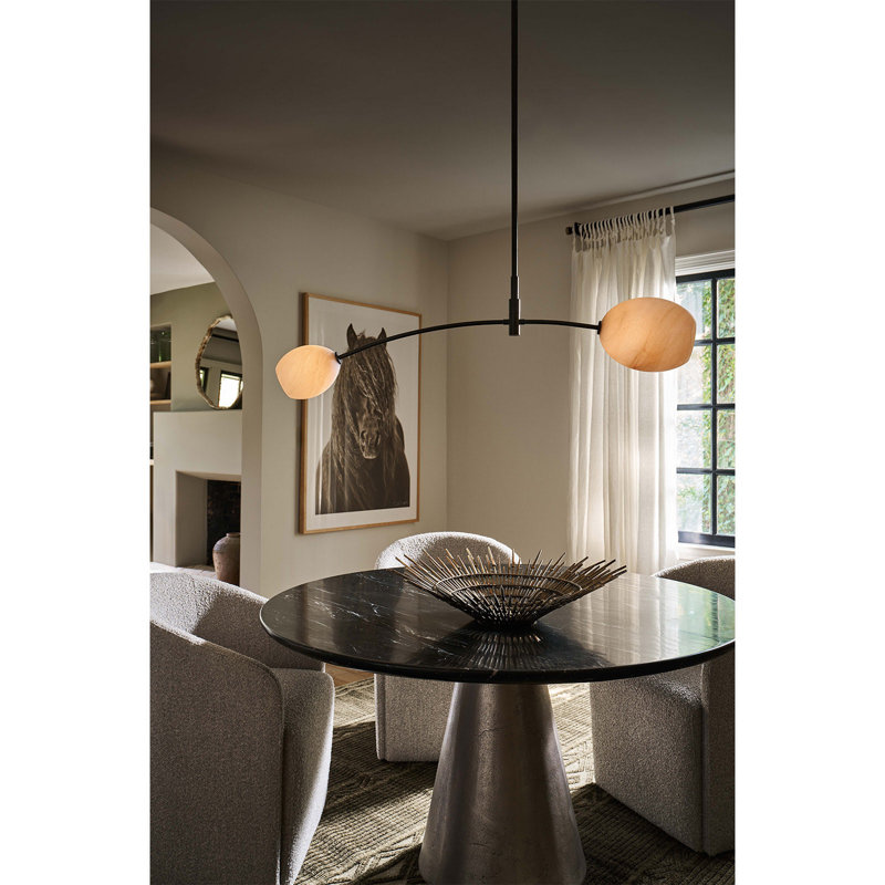 Artemis 2 - Light Pendant, Alabaster, Oil Rubbed Bronze