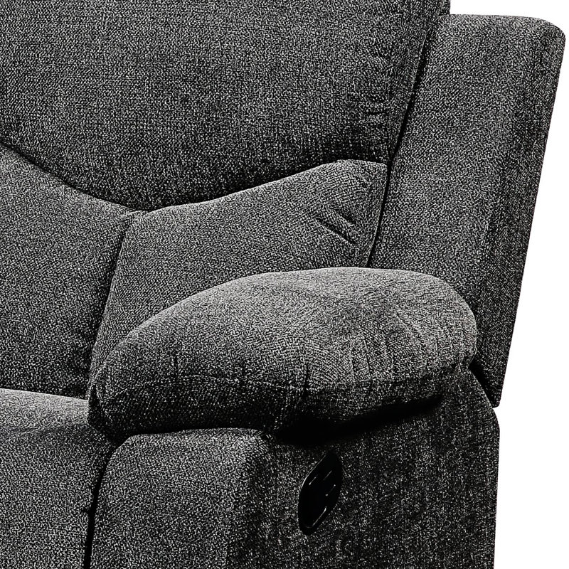 Chenille grise avec fonction inclinable et table rabattable pratique 3
