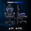 Reclining Gaming Chair with LED Lights and Headrest-1284024111
