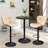 Mid-Century Modern Faux leather Low Back Swivel Adjustable Height Bar Stool Upholstered Counter Stool with Metal Frame-153978503-134297077