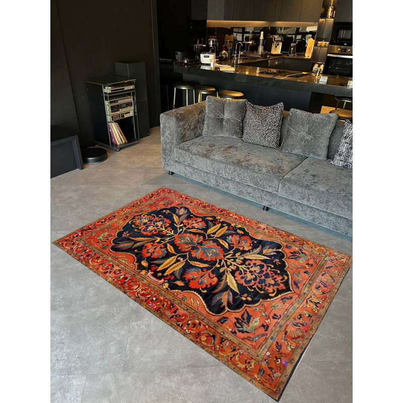 Tapis décoratif rétro Paris Collection, Rectangle 4 pi 7,12 po x 6 pi 6,74 po