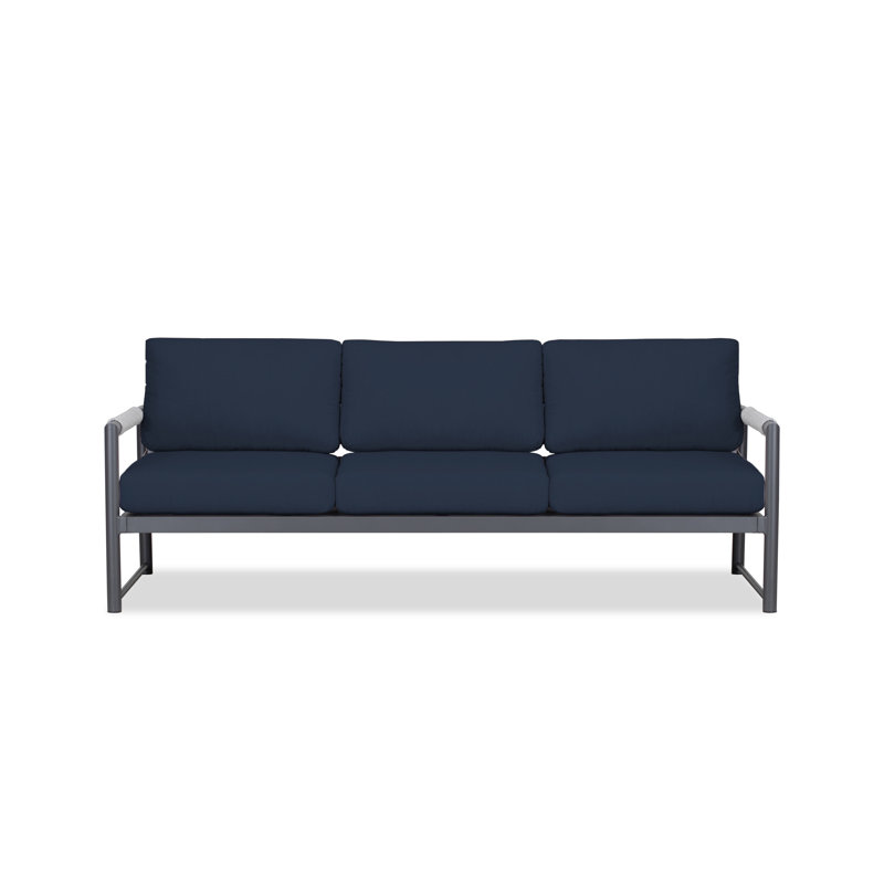 Alto Outdoor 3 - Seat Patio Sofa, Spectrum Indigo Sunbrella®, Slate Gray