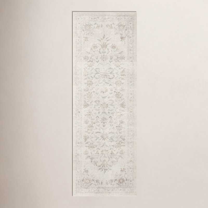 Rifle Paper Co. x Loloi Courtyard CloudPile, Tapis de couloir 2 pi 6 po x 7 pi 6 po