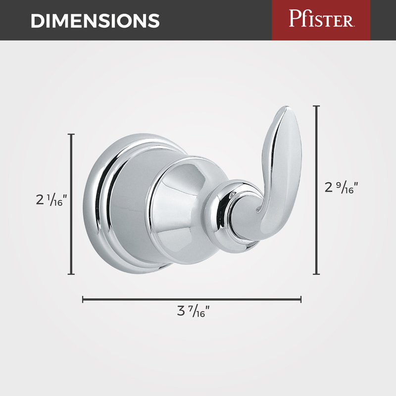 Avalon Robe Hook in Polished Chrome, Polished Chrome