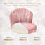 HDHNBA Backrest Height Adjustable Swivel Rolling Vanity Stool With High Resilience Sponge Cushion-1848843851