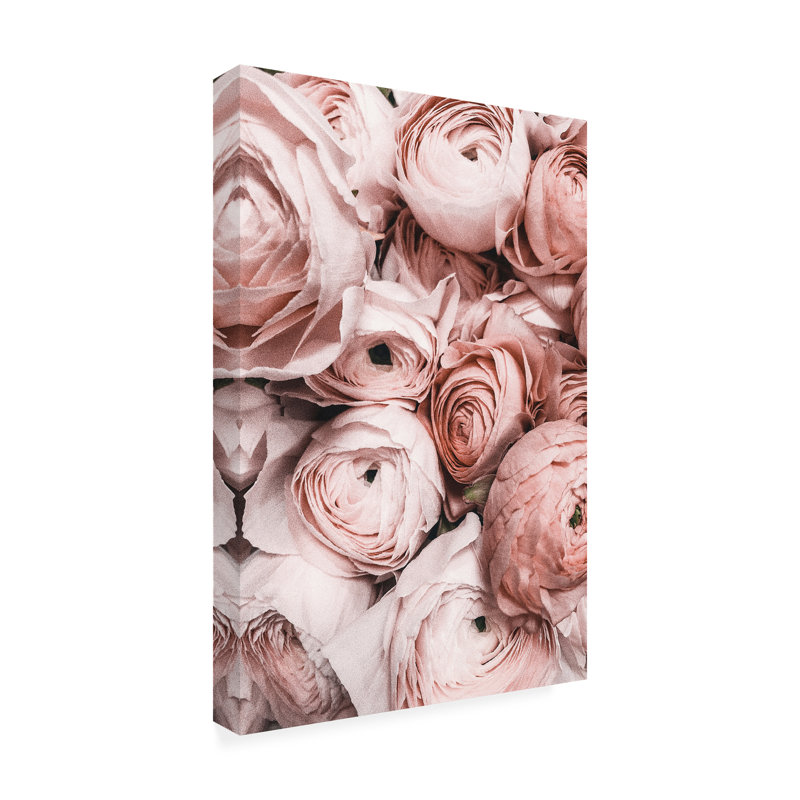 Photographie de roses florales sur toile, H 12 po x l 19 po x P 2 po