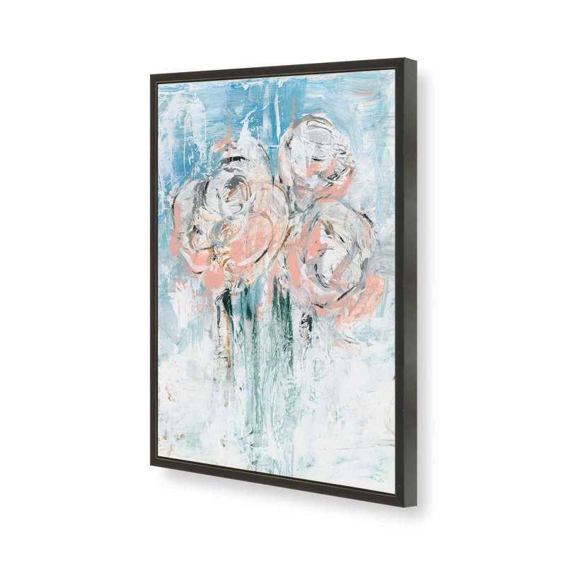 «Abstract Blush Bouquet II» par Ethan Harper, reproduction d'art sur toile, Impression sur cadre ouvert sans papier mat, Noir