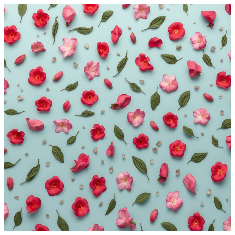 Tapis de bain rose avec fleurs rouges et feuilles, L 34 po x L 21 po