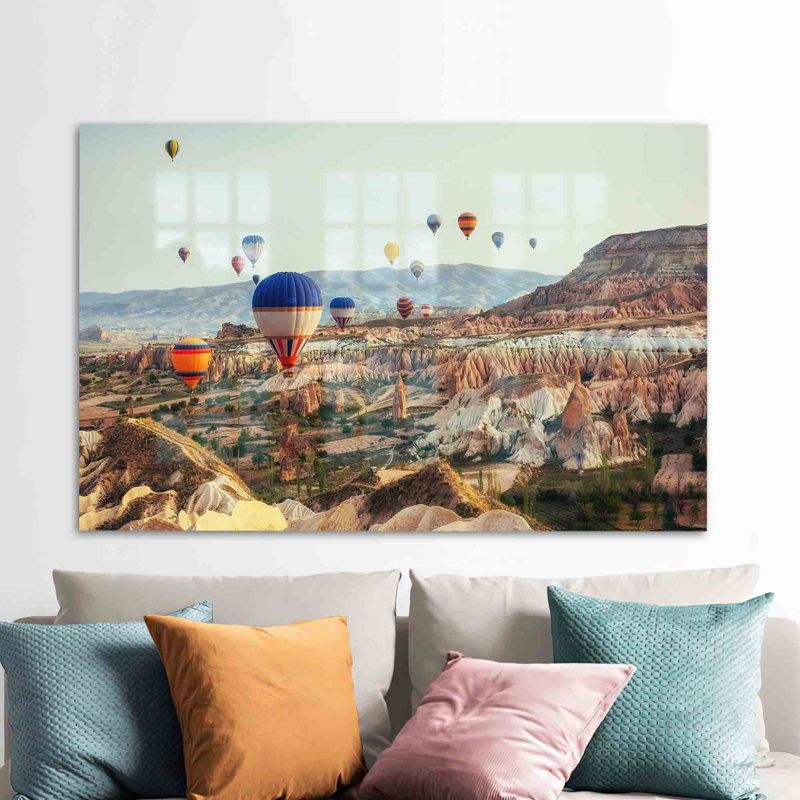 Décoration murale d'inspiration turque avec impression en verre d'une vue panoramique parfaite pour rehausser l'esthétique de n'importe quelle pièce