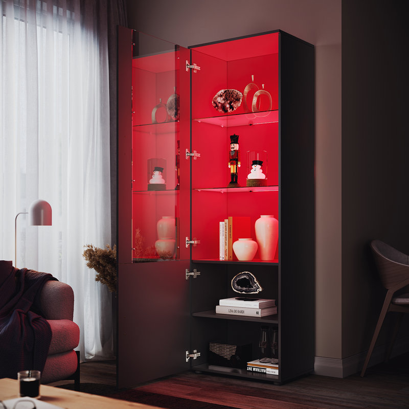 Stefhanie Display Cabinet, Black