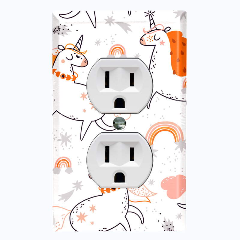 Patterned 1 - Gang Toggle Light Switch Standard Wall Plate