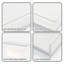 Ensemble de 2 tablettes flottantes pour salle de bain avec cadre en métal et porte-serviettes, blanc-1524635882