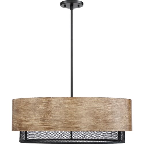 Laurel Foundry Modern Farmhouse East Clevedon 5 - Light Dimmable Drum ...
