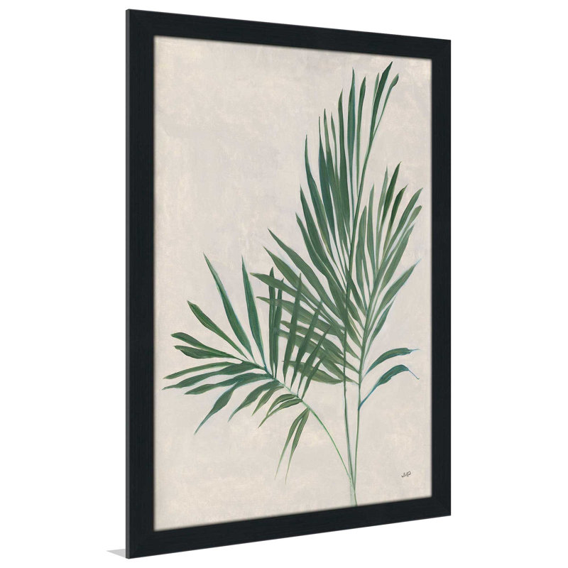 Palmier botanique IV - Peinture, L 27,5 po x H 39,5 po, Cadre noir