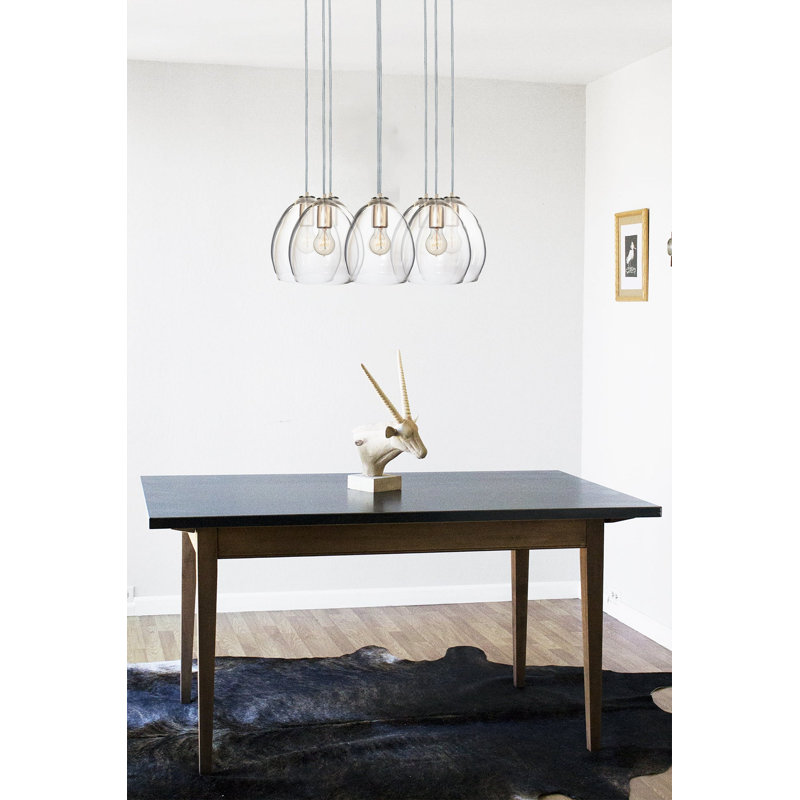 Luce 8 - Light Chandelier, 24" H x 24" W x 24" D, Nickel