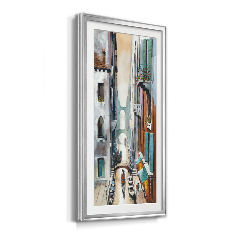 Canal View I - impression, H 10,5 po x l 18,5 po x P 1,5 po, Argent