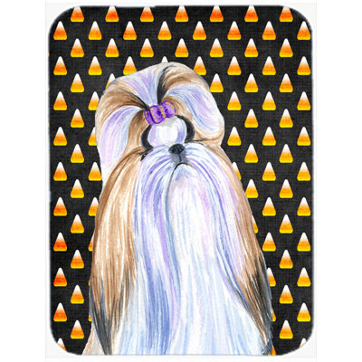 Planche à découper en verre de verre en verre caroline trésors tzu Halloween Candy Corn