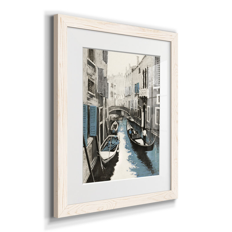 Venise II - reproduction d'art, Papier encadré blanc, H 24 po x l 18 po x P 1,5 po, Blanc