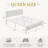 Laurea Steel 3 Piece Bedroom Set, Modern Farmhouse Platform Bed Frame with 2 Nightstands, Rustic White Queen Size Bedroom Furniture Set, No Box Spring Needed-1996166033-1962201620