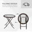Snelson Round Metal Folding Outdoor Coffee Table , 68cm cm W 68cm cm D