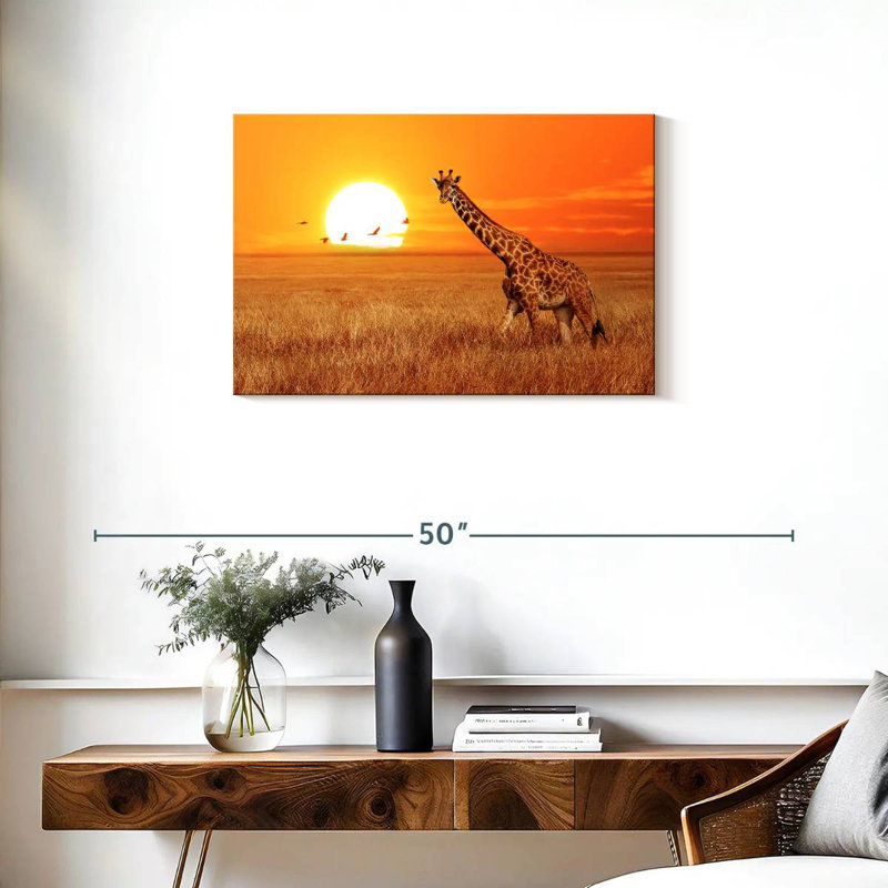 Big Sunset Giraffe, H 20 po x l 30 po