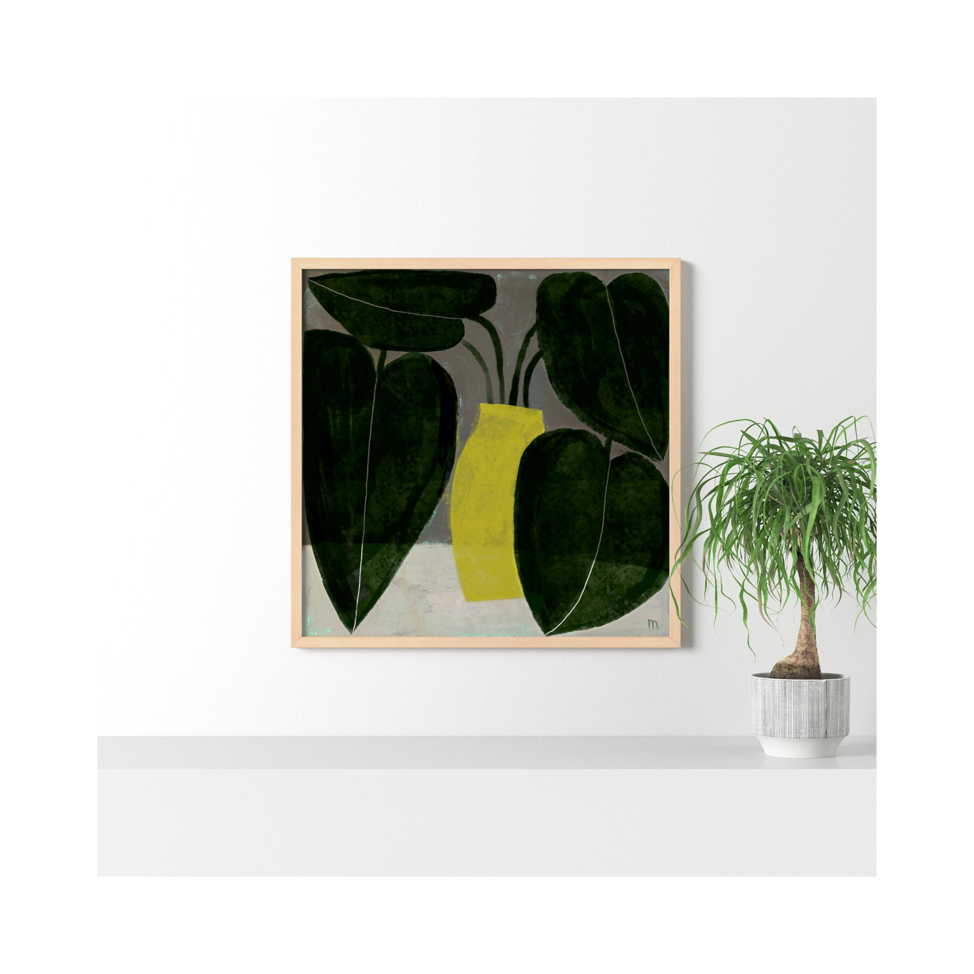 Plant #7 by StudioM, Brown, 36" H x 36" W x 1.25" D