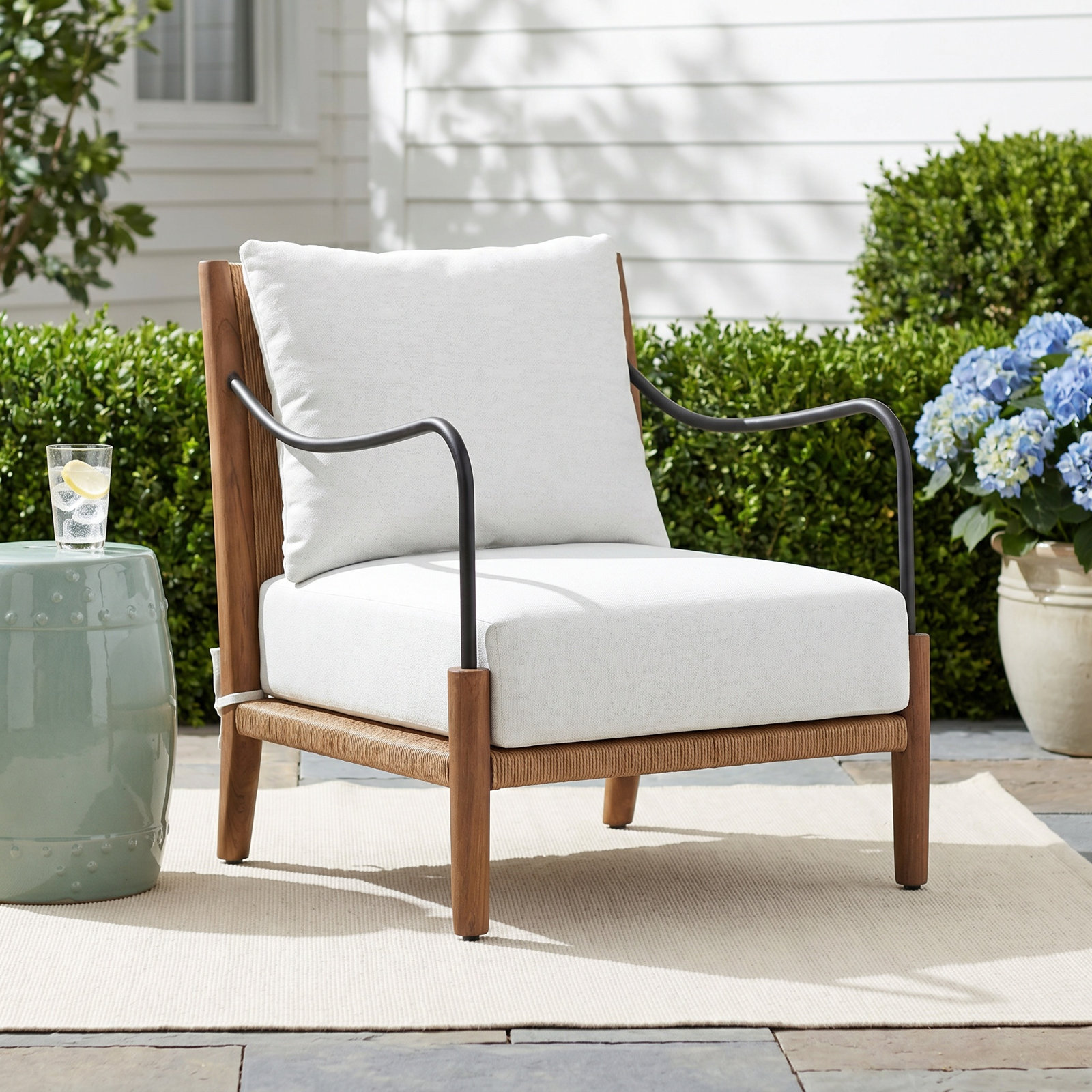 Andover Wood Outdoor Lounge Chair