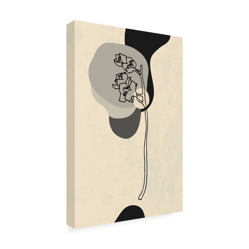 «Modern and Contemporary Abstract Flower 3 on Canvas» par NKTN Print, H 32 po x l 22 po x P 2 po