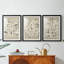 ABSTRACT Series CMV III - Impression encadrée sur mesure de qualité supérieure - 3 pièces-831867542-831867543