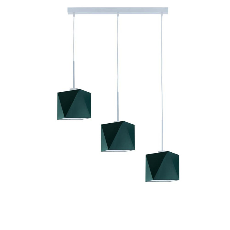 Deneise 3 - Light Kitchen Island Pendant, Green, Silver